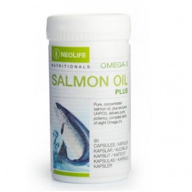 Omega-3 Salmon Oil Plus - "NeoLife" žuvų taukų mitybos papildas (90 kapsulių)