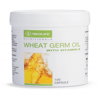 Wheat Germ Oil with Vitamin E - "NeoLife" pilnos formulės vit. E mitybos papildas (100 kapsulių)